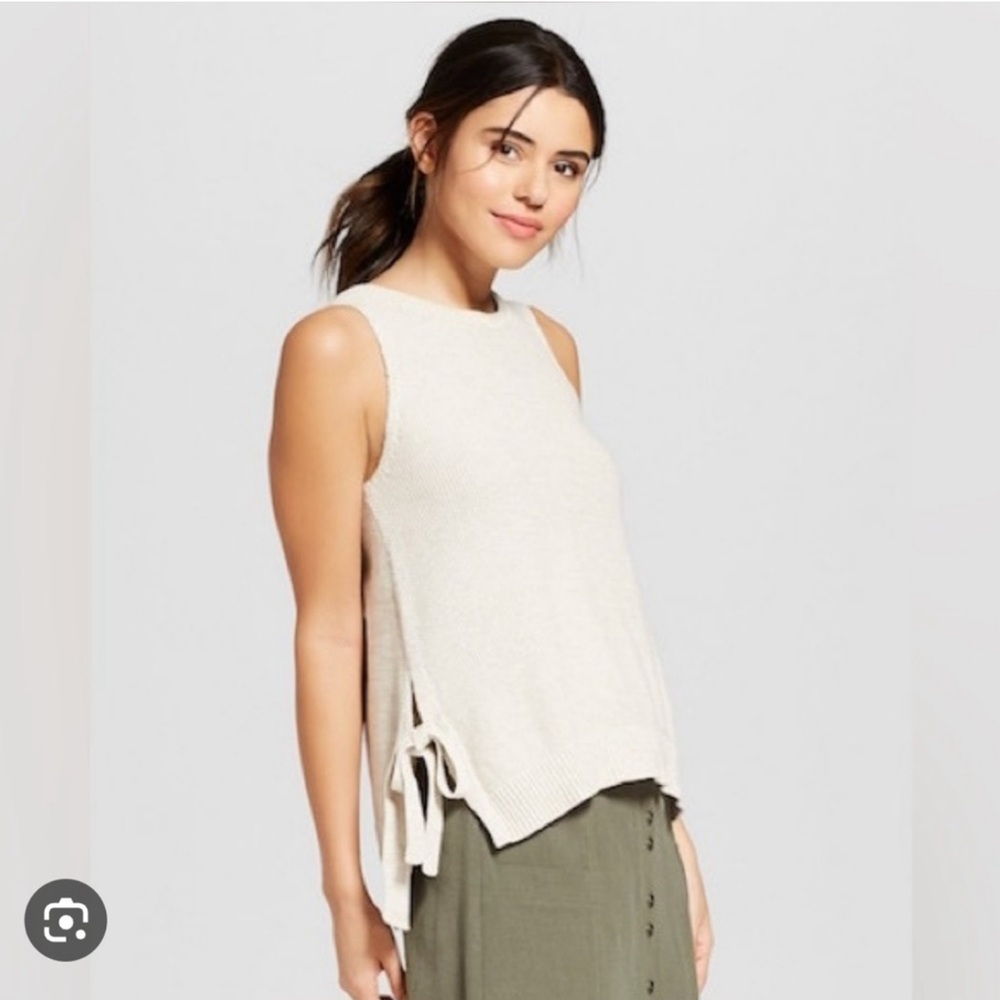Madewell Side Tie Knit Sweater Tank